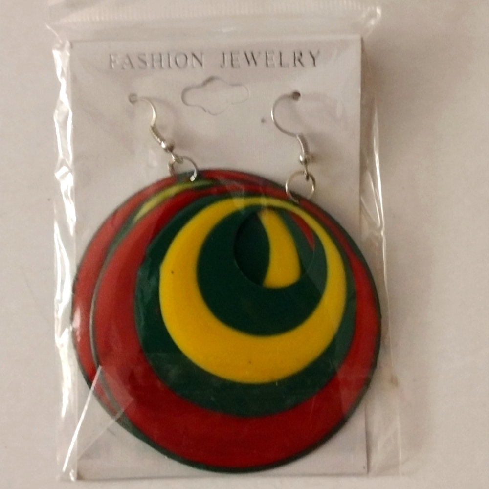 Reggae Circle Earrings